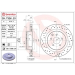 Brembo Xtra Line Vented Brake Disc - Drilled (09.7356.2X) Fits: Nissan