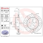 Brembo Xtra Line Vented Brake Disc - Drilled (09.7813.2X) Fits: Subaru