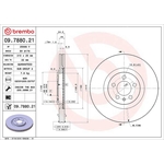 Brembo Prime Line UV Coated Vented Brake Disc (09.7880.21)