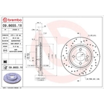 Brembo Xtra Line Vented Brake Disc - Drilled (09.8655.1X) Fits: Mini