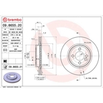Brembo Prime Line UV Coated Vented Brake Disc (09.8655.21) Fits: Mini