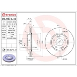Brembo Prime Line UV Coated Vented Brake Disc (09.9574.41)