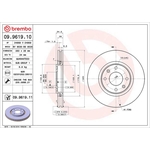 Brembo Prime Line UV Coated Vented Brake Disc (09.9619.11)