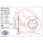 Brembo Prime Line UV Coated Vented Brake Disc (09.9750.21) Fits: BMW