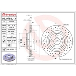 Brembo Xtra Line Vented Brake Disc - Drilled (09.9768.1X) Fits: Audi