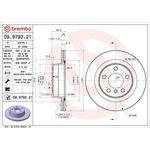 Brembo Prime Line UV Coated Vented Brake Disc (09.9793.21) Fits: BMW