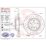Brembo Xtra Line Vented Brake Disc - Drilled (09.A270.1X) Fits: BMW