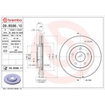 Brembo Prime Line UV Coated Vented Brake Disc (09.B596.11) Fits: Nissan