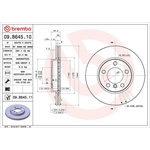 Brembo Prime Line UV Coated Vented Brake Disc (09.B645.11) Fits: Mini