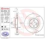 Brembo Prime Line UV Coated Vented Brake Disc (09.B754.11) Fits: Mini