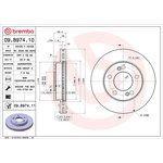 Brembo Prime Line UV Coated Vented Brake Disc (09.B974.11)