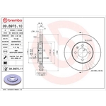 Brembo Prime Line UV Coated Vented Brake Disc (09.B975.11)