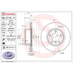 Brembo Prime Line UV Coated Vented Brake Disc (09.C114.11) Fits: BMW