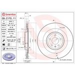 Brembo Prime Line UV Coated Vented Brake Disc (09.C170.11) Fits: Audi