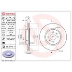 Brembo Prime Line UV Coated Vented Brake Disc (09.C174.11)