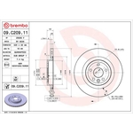 Brembo Prime Line UV Coated Vented Brake Disc (09.C209.11)