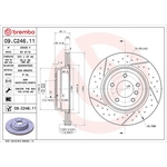 Brembo Prime Line UV Coated Vented Brake Disc - Drilled & Slotted (09.C246.11) Fits: BMW