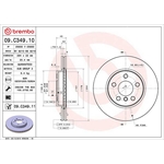 Brembo Prime Line UV Coated Vented Brake Disc (09.C349.11)