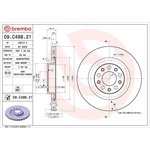 Brembo Prime Line UV Coated Vented Brake Disc (09.C498.21) Fits: Alfa Romeo