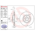 Brembo Prime Line UV Coated Vented Brake Disc (09.C541.11) Fits: Ford