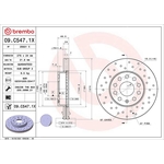 Brembo Xtra Line Vented Brake Disc - Drilled (09.C547.1X)