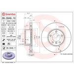 Brembo Prime Line UV Coated Vented Brake Disc (09.C649.11) Fits: BMW