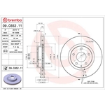 Brembo Prime Line UV Coated Vented Brake Disc (09.C652.11) Fits: Mazda