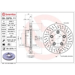 Brembo Prime Line UV Coated Vented Brake Disc - Drilled (09.C879.11) Fits: Porsche
