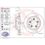 Brembo Prime Line UV Coated Vented Brake Disc (09.C987.21) Fits: Porsche
