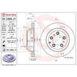 Brembo Prime Line UV Coated Vented Brake Disc (09.C988.21) Fits: Porsche