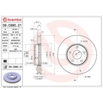 Brembo Prime Line UV Coated Vented Brake Disc (09.C990.21)