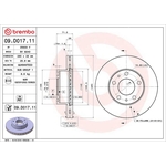 Brembo Prime Line UV Coated Vented Brake Disc (09.D017.11)