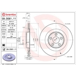 Brembo Prime Line UV Coated Vented Brake Disc (09.D061.11) Fits: Jaguar