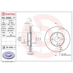 Brembo Prime Line UV Coated Vented Brake Disc (09.D065.11) Fits: Mazda