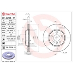 Brembo Prime Line UV Coated Vented Brake Disc (09.D208.11) Fits: BMW