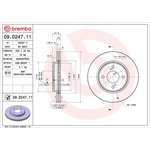 Brembo Prime Line UV Coated Vented Brake Disc (09.D247.11) Fits: Suzuki