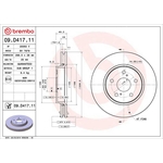Brembo Prime Line UV Coated Vented Brake Disc (09.D417.11) Fits: Toyota