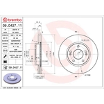 Brembo Prime Line UV Coated Vented Brake Disc (09.D427.11)