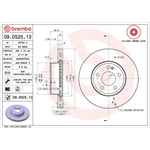 Brembo Prime Line Co-Cast Vented Two-Piece Brake Disc (09.D525.13) Fits: Mercedes