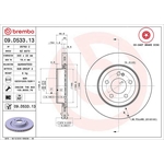 Brembo Prime Line Co-Cast Vented Two-Piece Brake Disc (09.D533.13) Fits: Mercedes