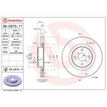 Brembo Prime Line UV Coated Vented Brake Disc (09.D573.11) Fits: Toyota
