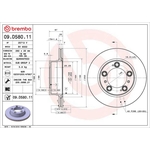 Brembo Prime Line UV Coated Vented Brake Disc (09.D580.11) Fits: Porsche