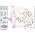 Brembo Prime Line UV Coated Vented Brake Disc - Drilled & Slotted (09.A326.11) Fits: Mercedes