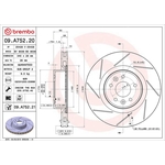 Brembo Prime Line UV Coated Vented Brake Disc - Slotted (09.A752.21) Fits: Renault