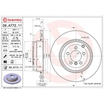 Brembo Prime Line UV Coated Vented Brake Disc (09.A772.11) Fits: Land Rover