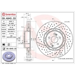 Brembo Prime Line Dual Cast Vented Two-Piece Brake Disc - Drilled & Slotted (09.A945.33) Fits: Mercedes