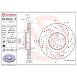 Brembo Xtra Line Vented Brake Disc - Drilled (09.B039.1X) Fits: Audi