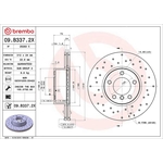 Brembo Xtra Line Vented Brake Disc - Drilled (09.B337.2X) Fits: BMW