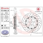 Brembo Prime Line Floating Vented Two-Piece Brake Disc - Drilled (09.B386.33) Fits: Nissan