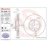 Brembo Prime Line UV Coated Vented Brake Disc (09.B498.11) Fits: Vw